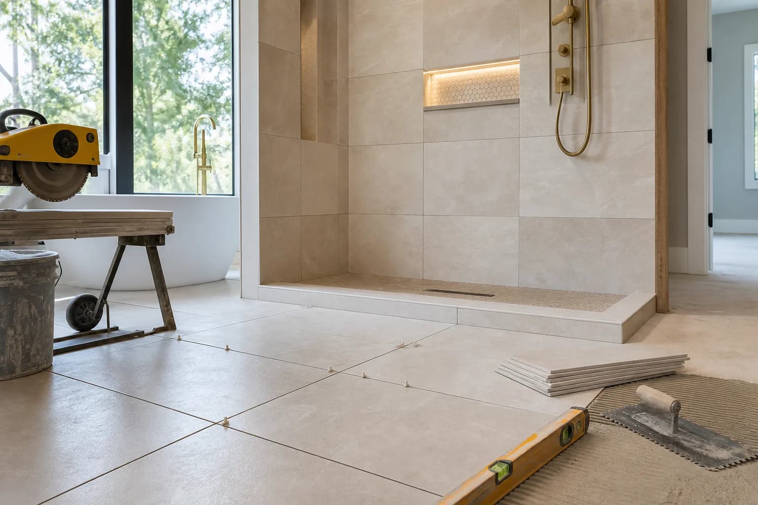 Tile work by ETH Construction